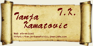 Tanja Kamatović vizit kartica